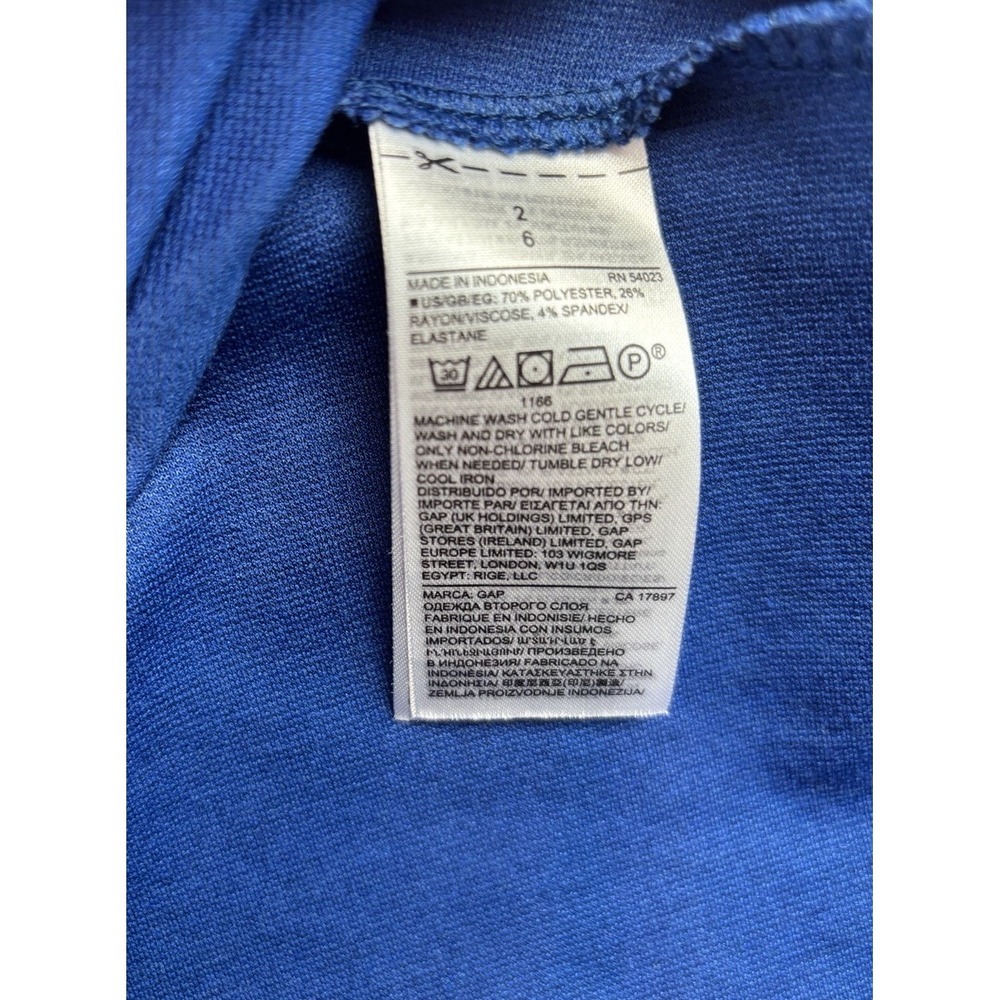 Gap Royal Blue Fit and Flare Ponte Flutter Hem Dress Size 2 Stretch Classic Chic - Picture 3 of 13